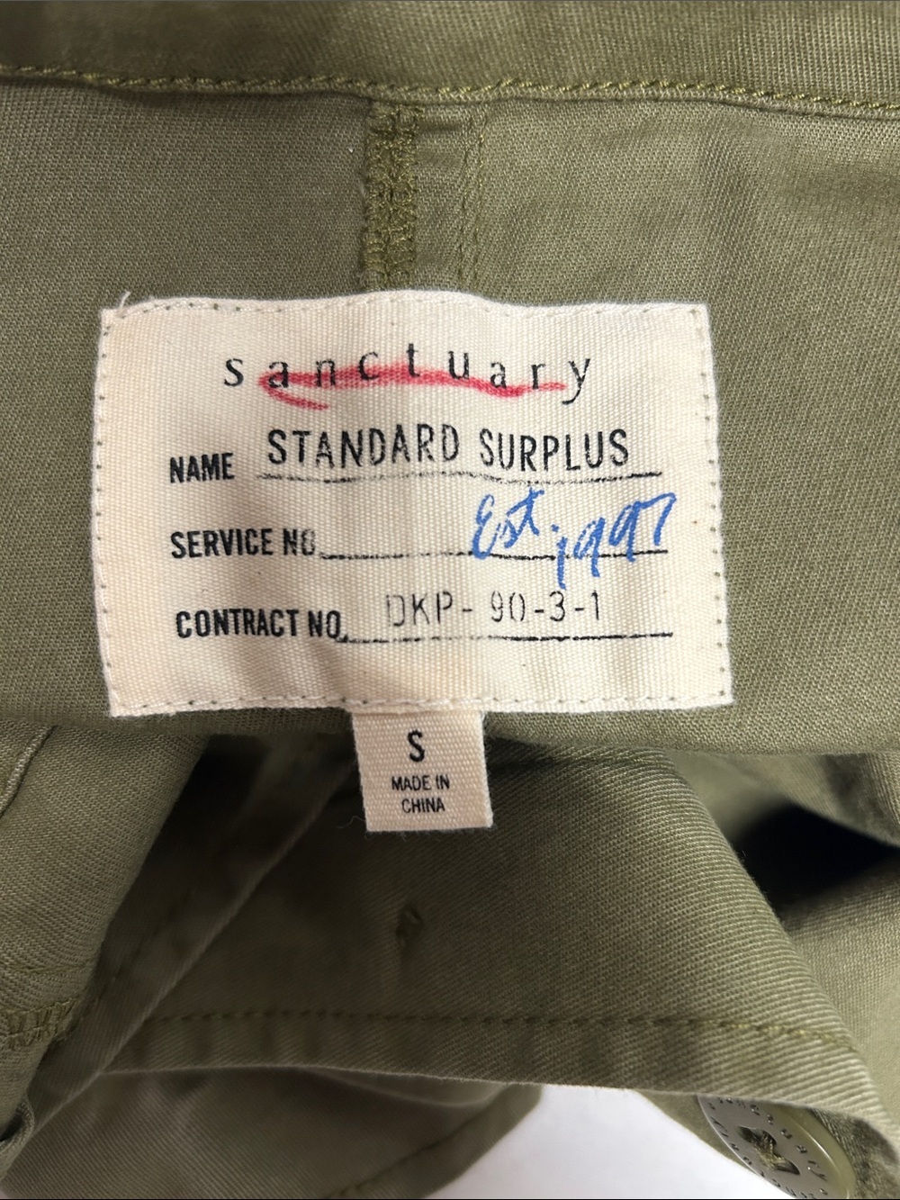 Sanctuary Olive Green Military Field Jacket size small - Picture 2 of 6